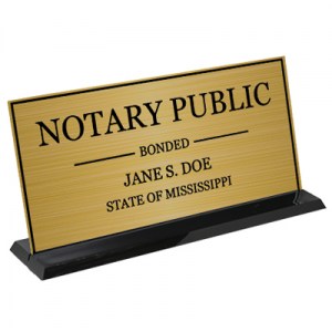Personalized Display Sign (Gold-Black)